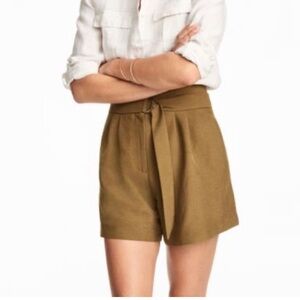 Women's Tan High-Waisted Shorts